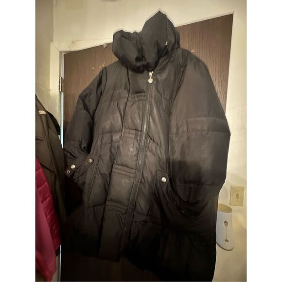 Betsey Johnson black  long/midi jacket/coat/puffer 2xl plus size - Picture 5 of 9